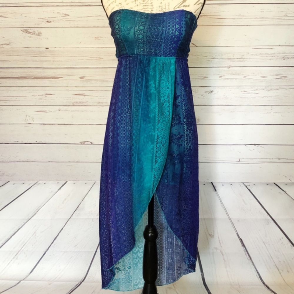 Rue21 Blue And Teal High Low Dress